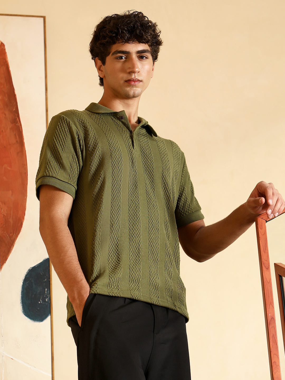 Bi-Panel Polo T-Shirt