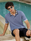 Block Argyle-Knit Polo T-Shirt