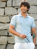 Scratch-Jacquard Polo T-Shirt