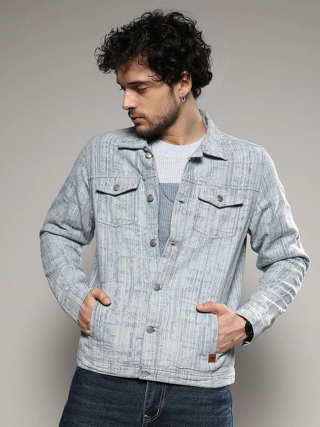 Heavily Washed Denim Jacket