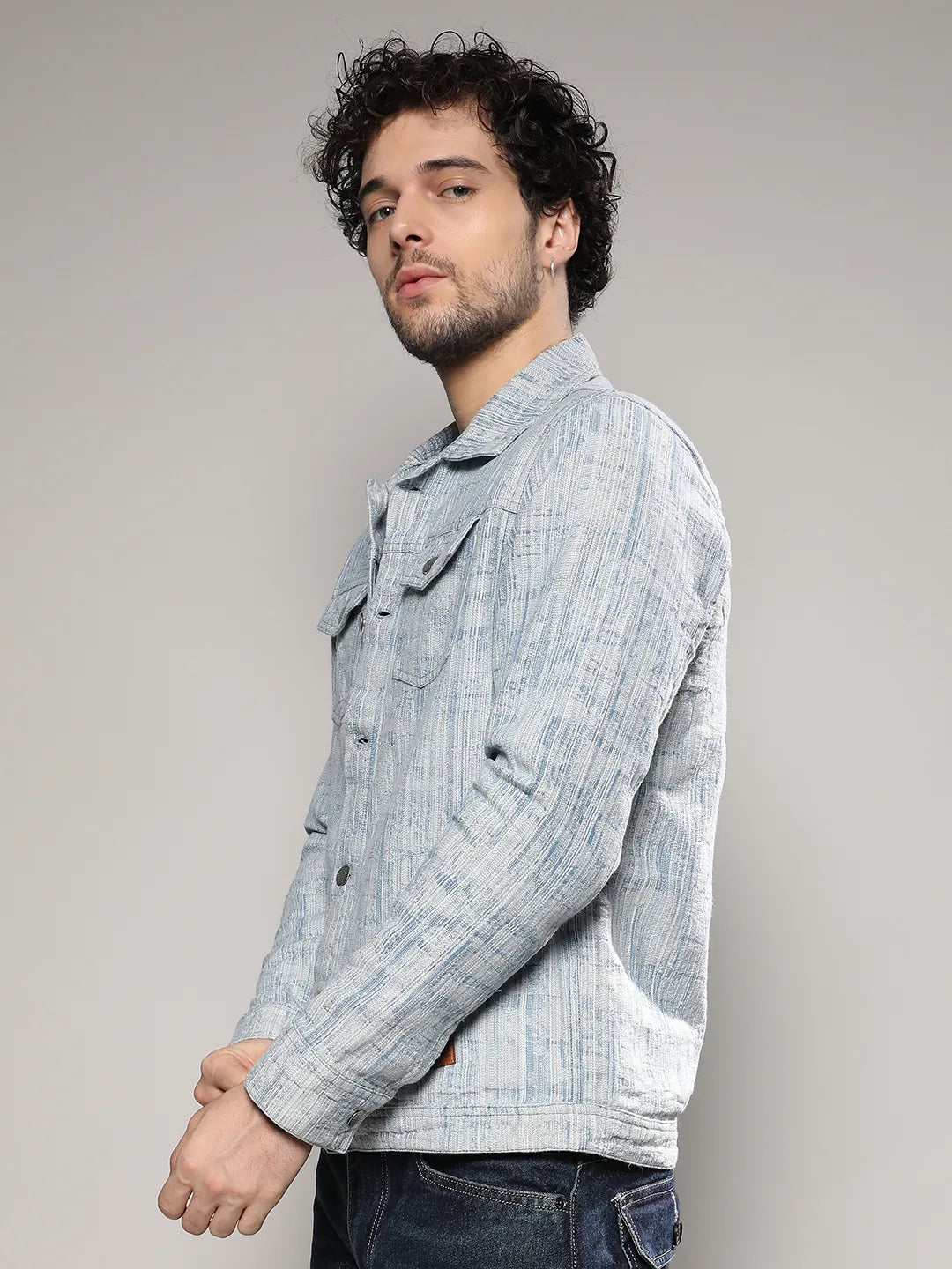 Heavily Washed Denim Jacket