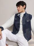 Fleece Block Denim Jacket