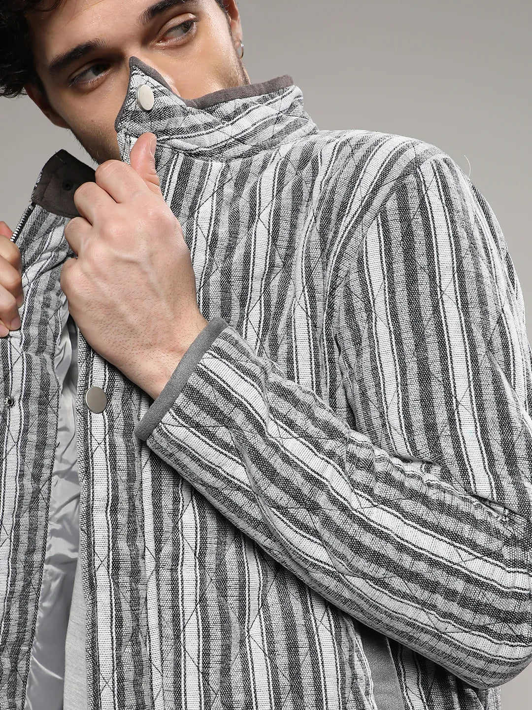 Halo Striped Quilted Jacket