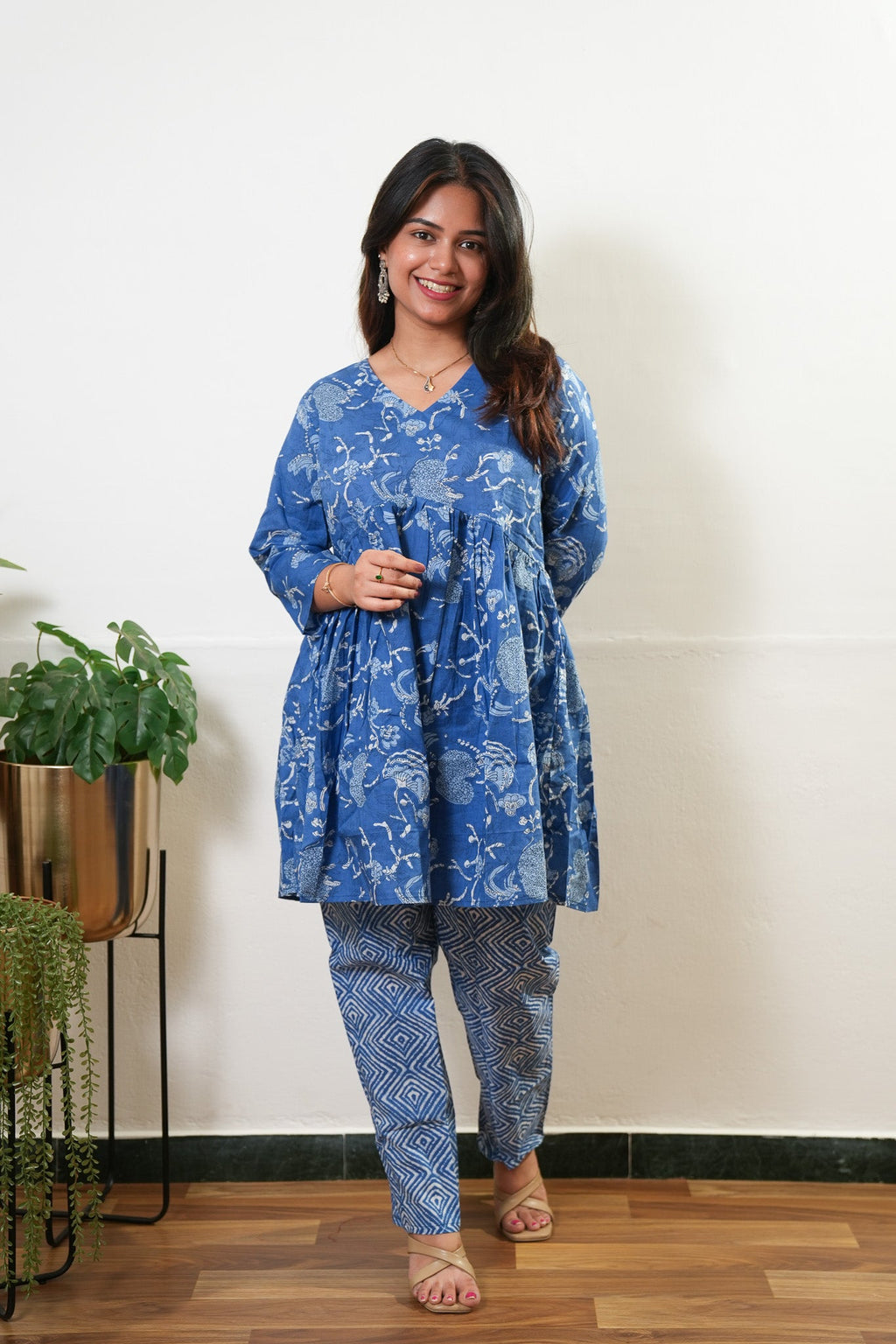 Royal blue cotton comfies