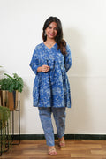 Royal blue cotton comfies