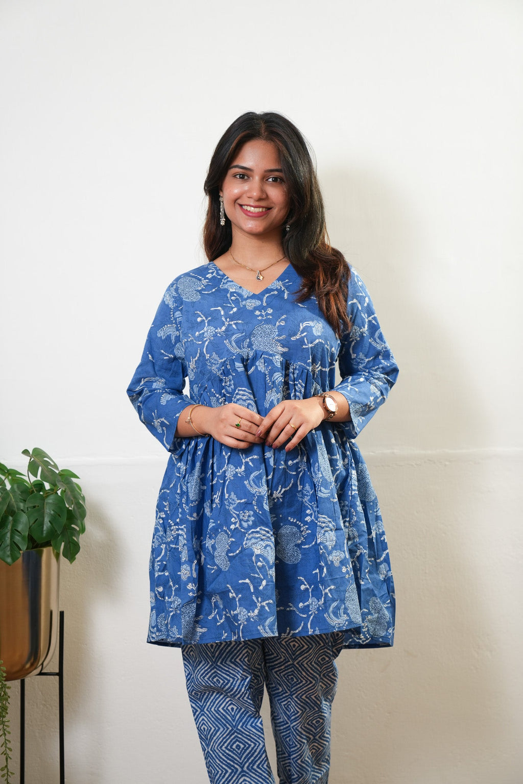 Royal blue cotton comfies