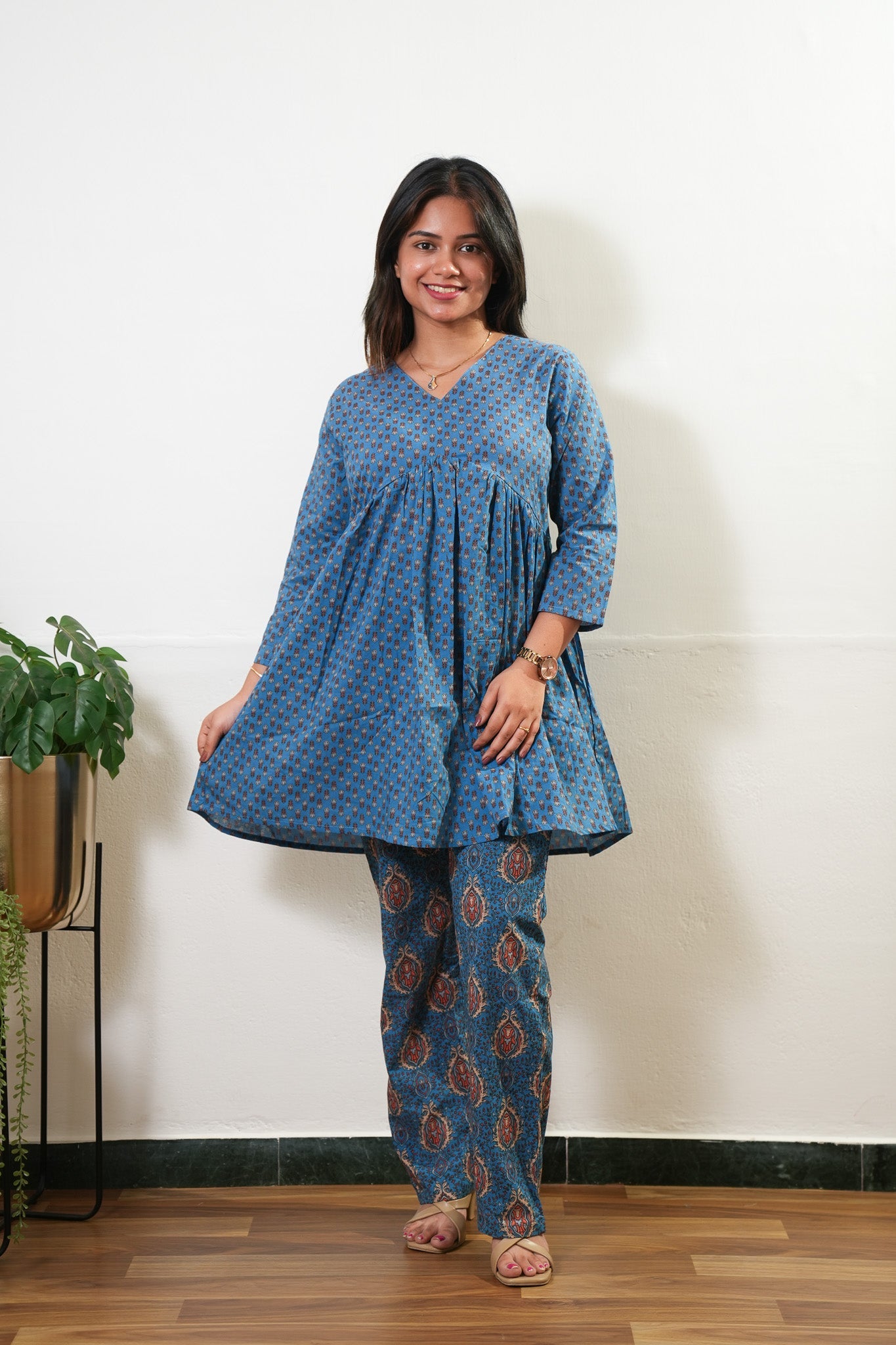 Baby blue maternity nursing comfies