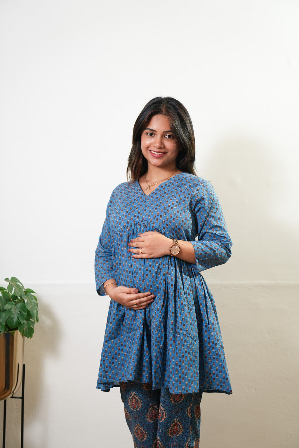 Baby blue maternity nursing comfies