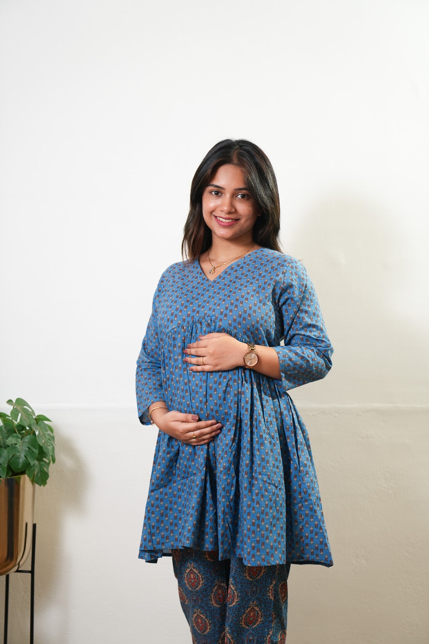 Baby blue maternity nursing comfies
