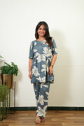Powder blue button down lounge sleep wear