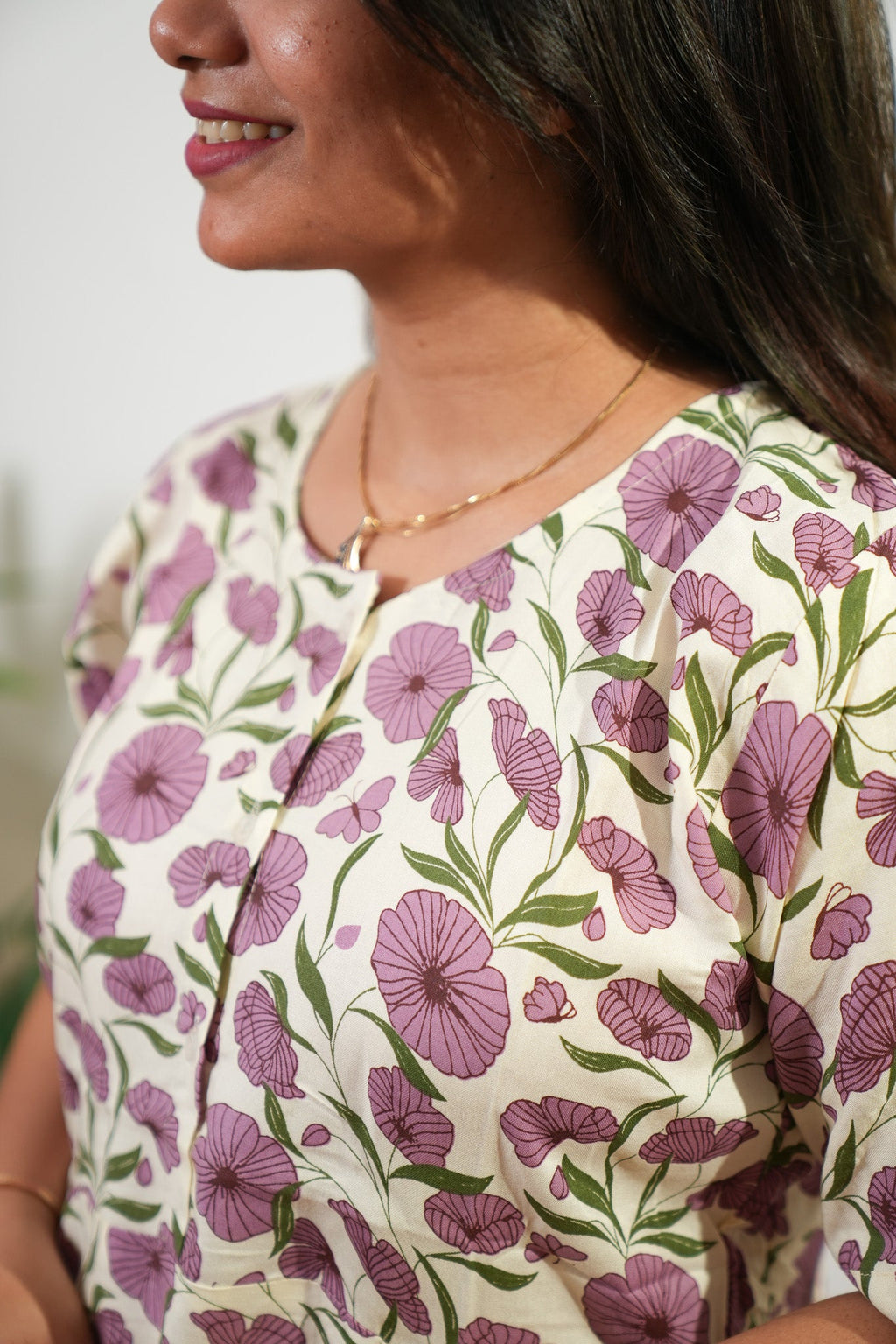 Orchid button down lounge sleep wear