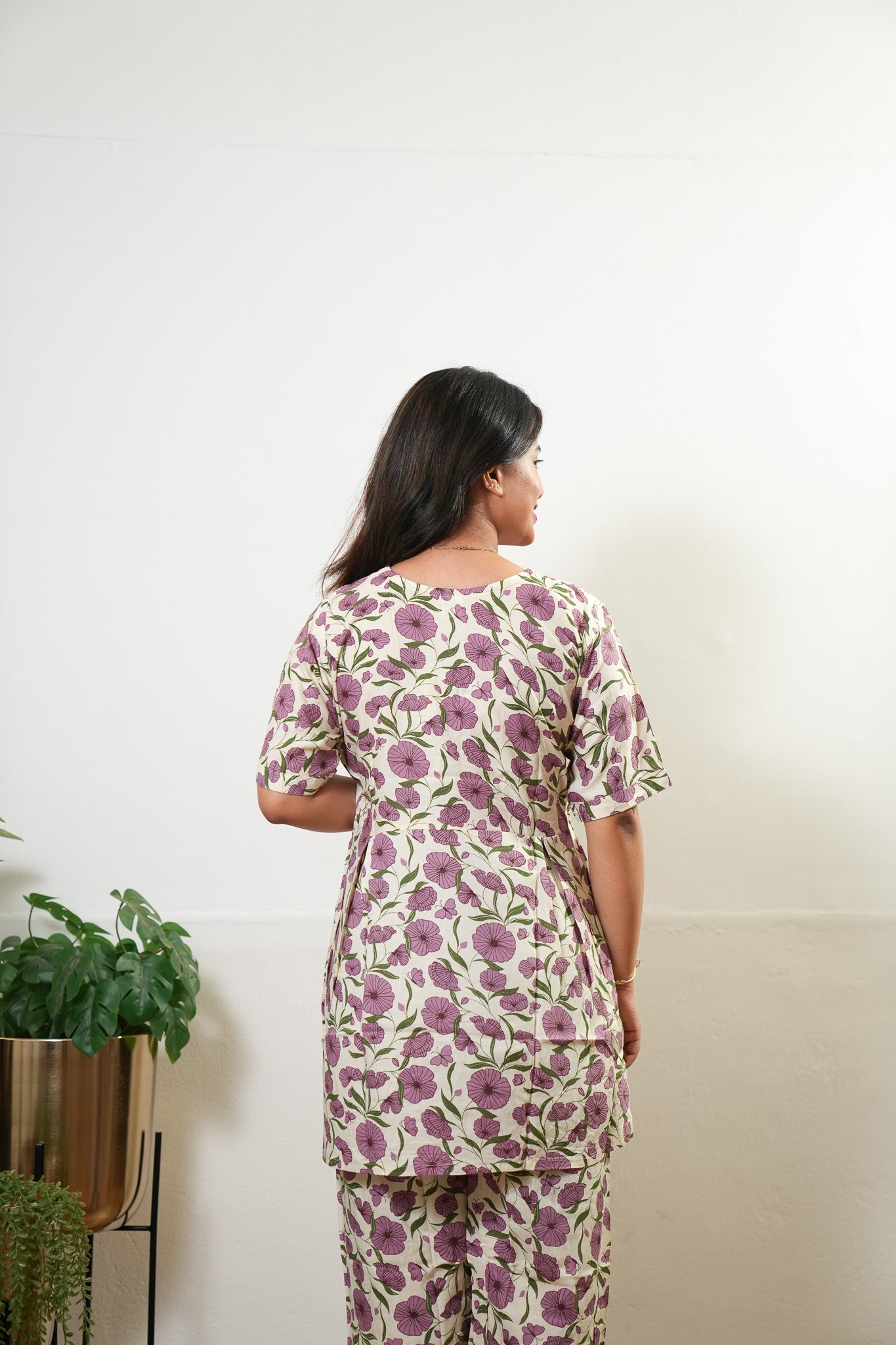 Orchid button down lounge sleep wear