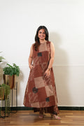Brick brown cotton co-ords set (attached sleeves)