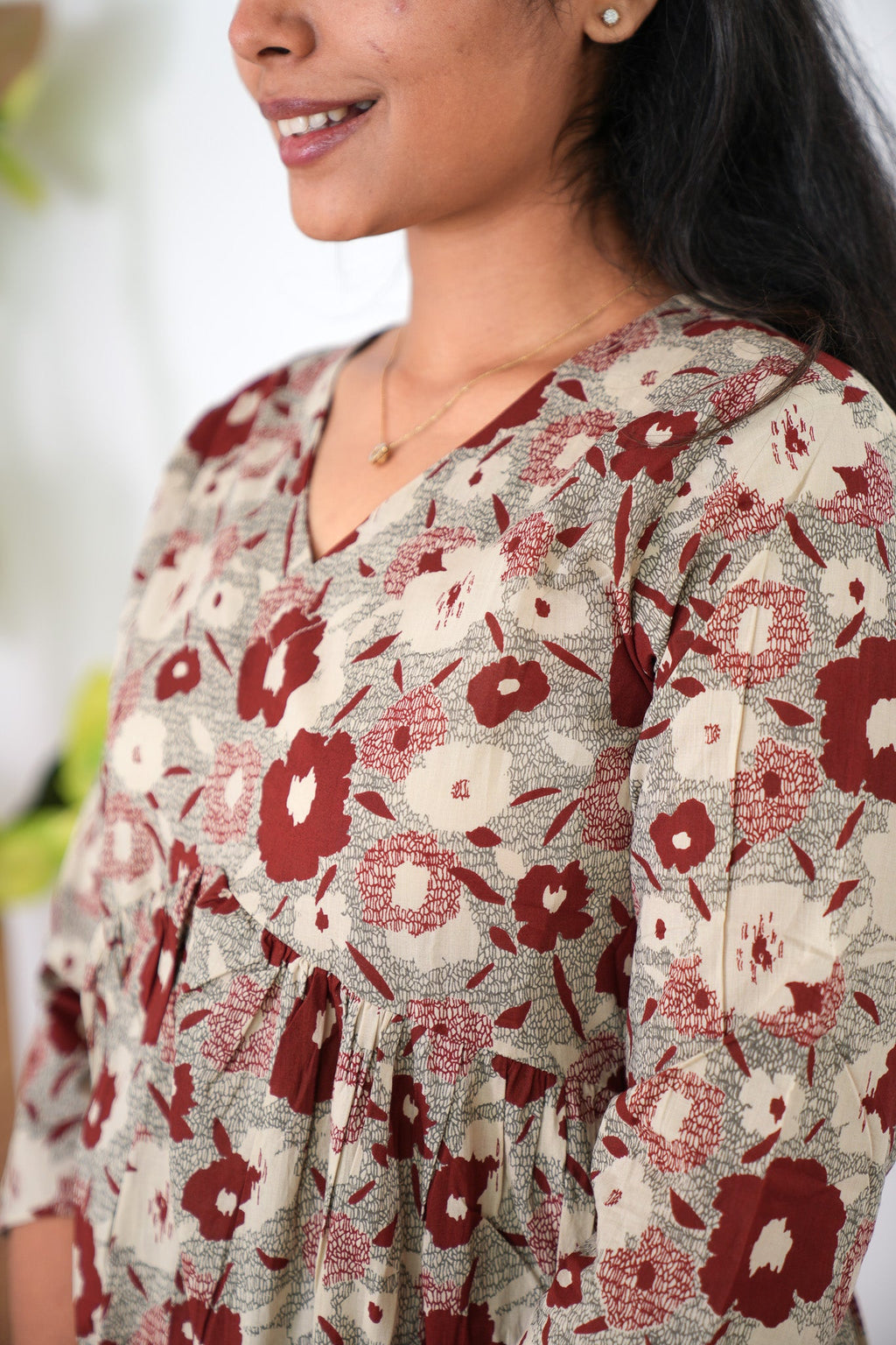 Grey and maroon cotton comfies