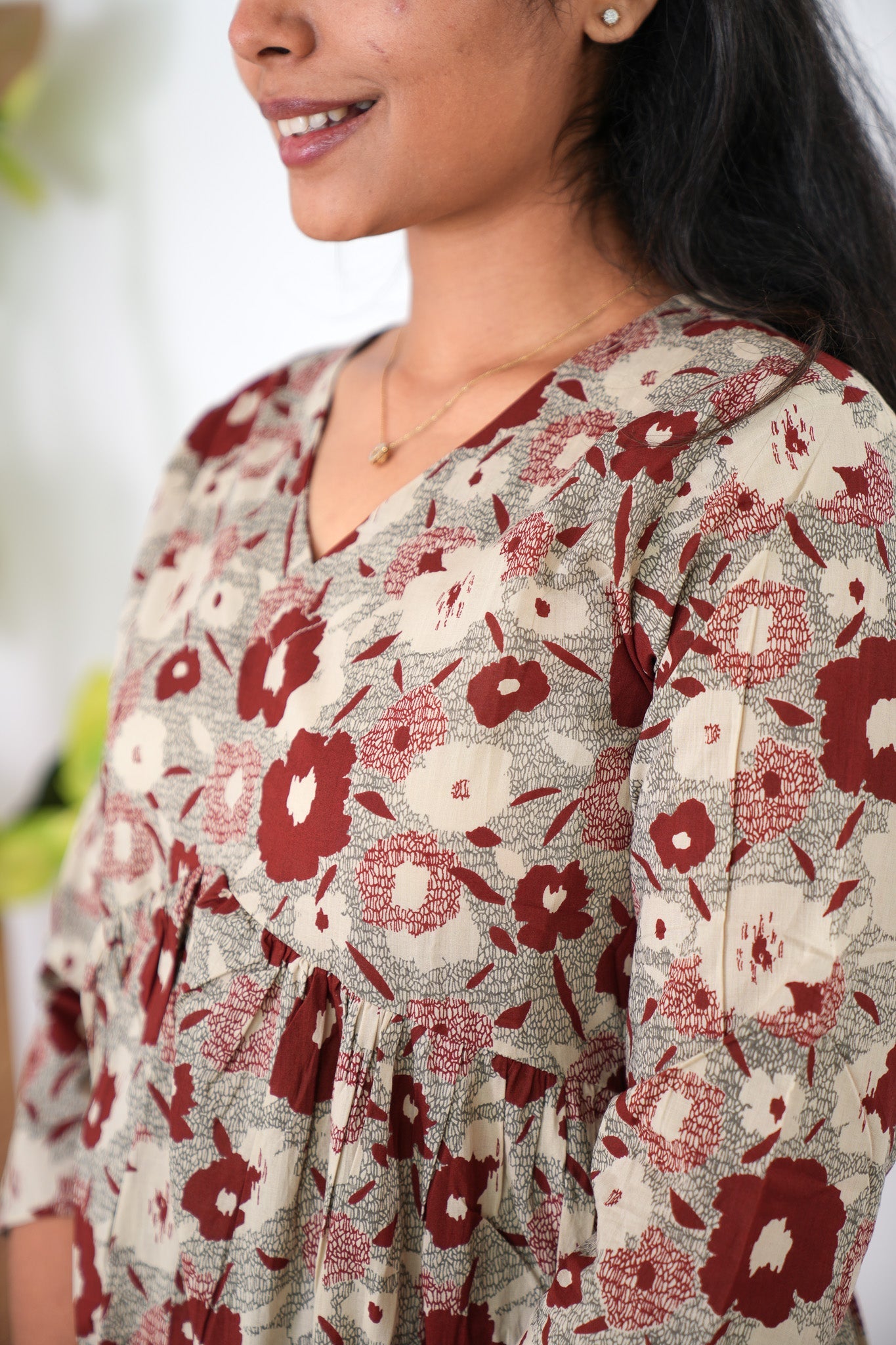 Grey and maroon cotton comfies