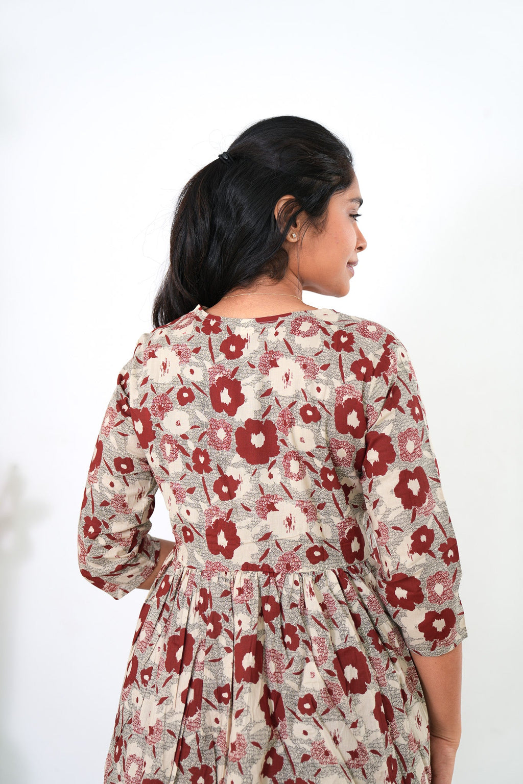 Grey and maroon cotton comfies