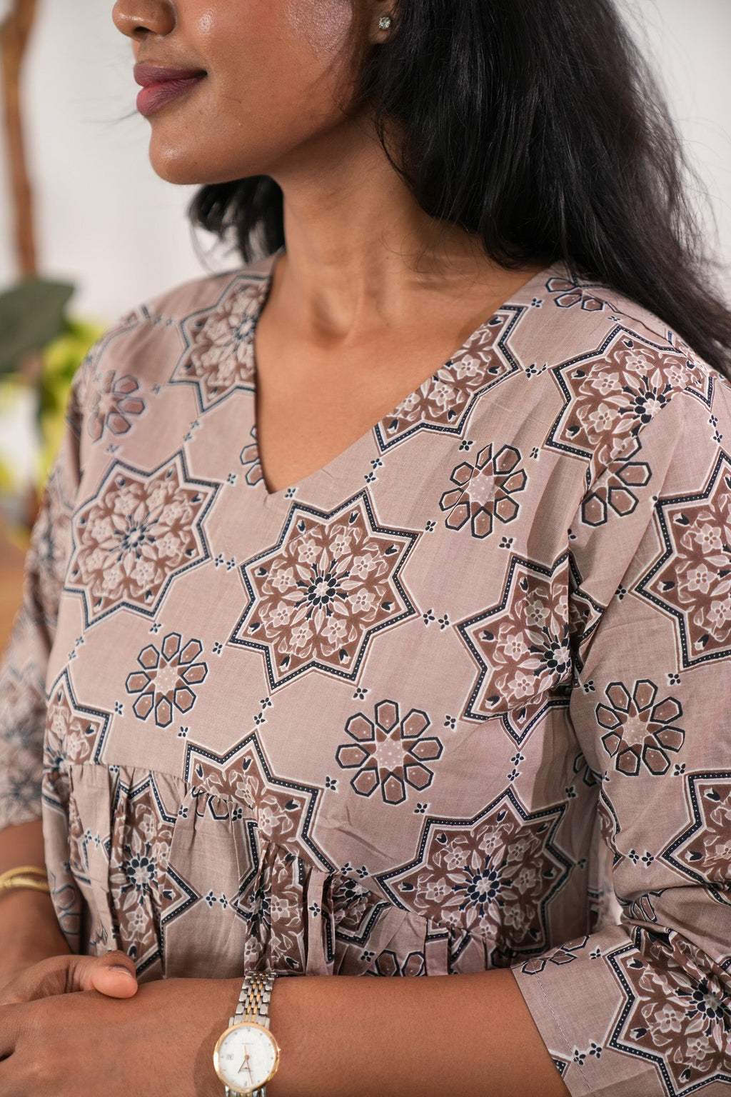 Beige cotton comfies