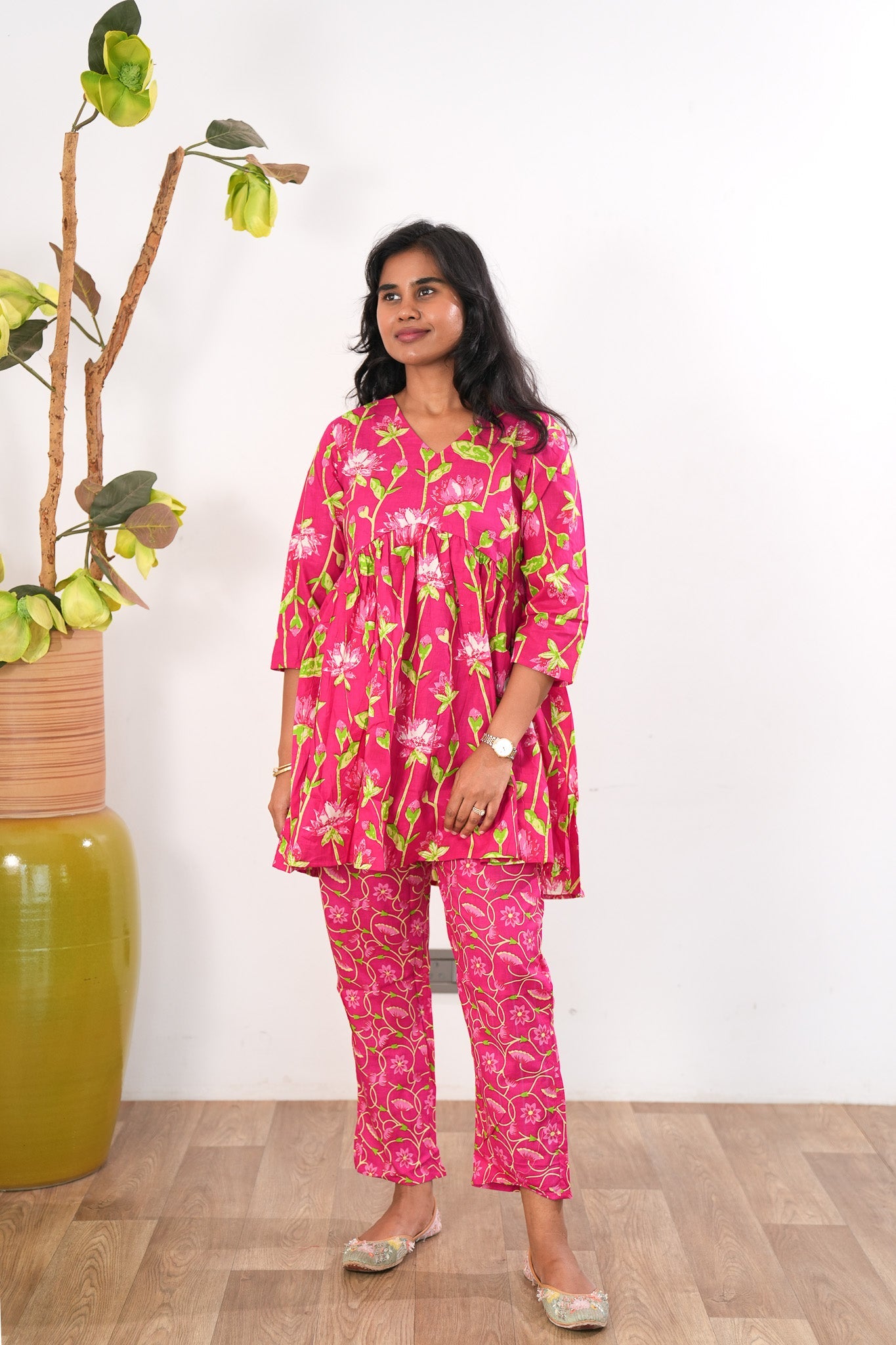 Rani pink tulips cotton comfies