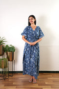 Midnight blue cotton kaftan