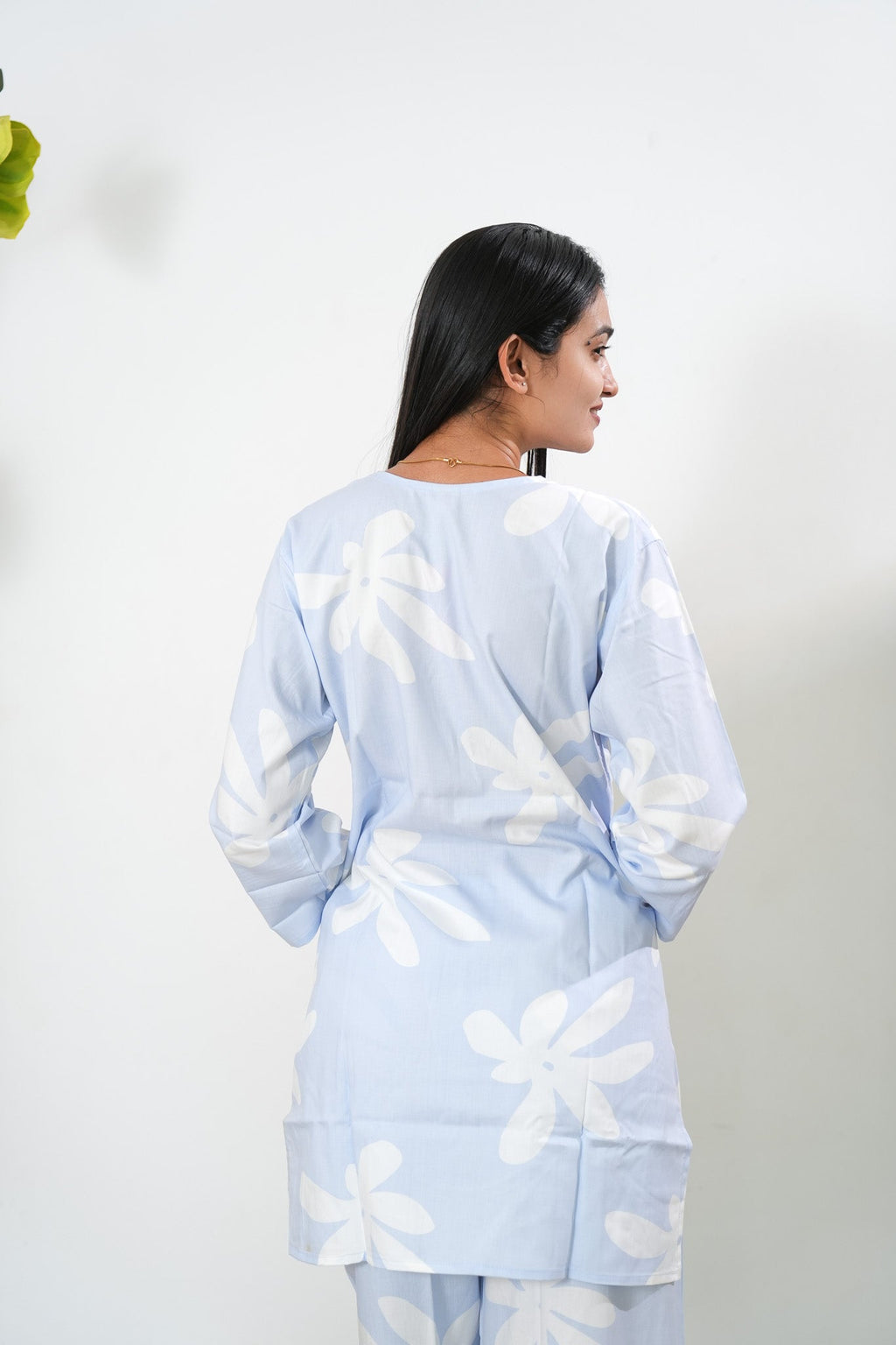 Baby blue viscose co-ord set