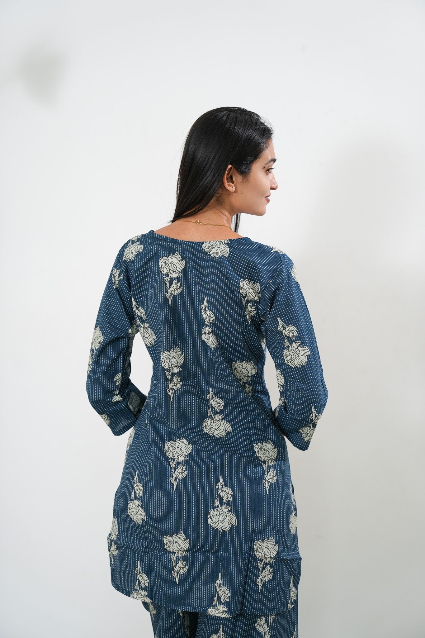 Midnight blue katha co-ord set