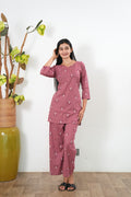 Mauve katha co-ord set