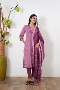 Lilac mul cotton suit set