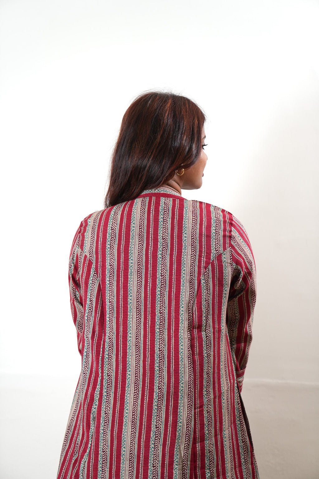 Red muslin kurta