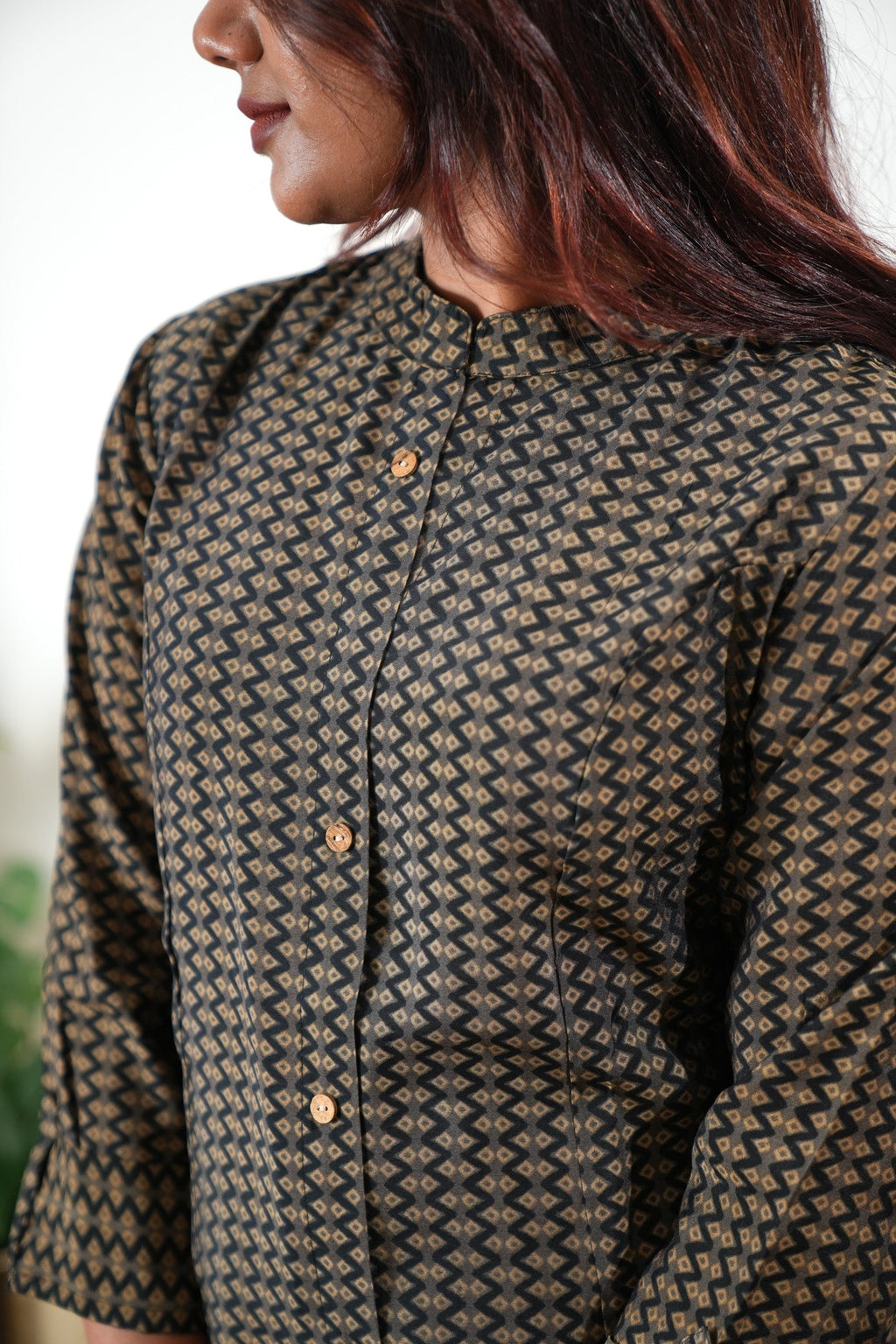 Brown muslin kurta