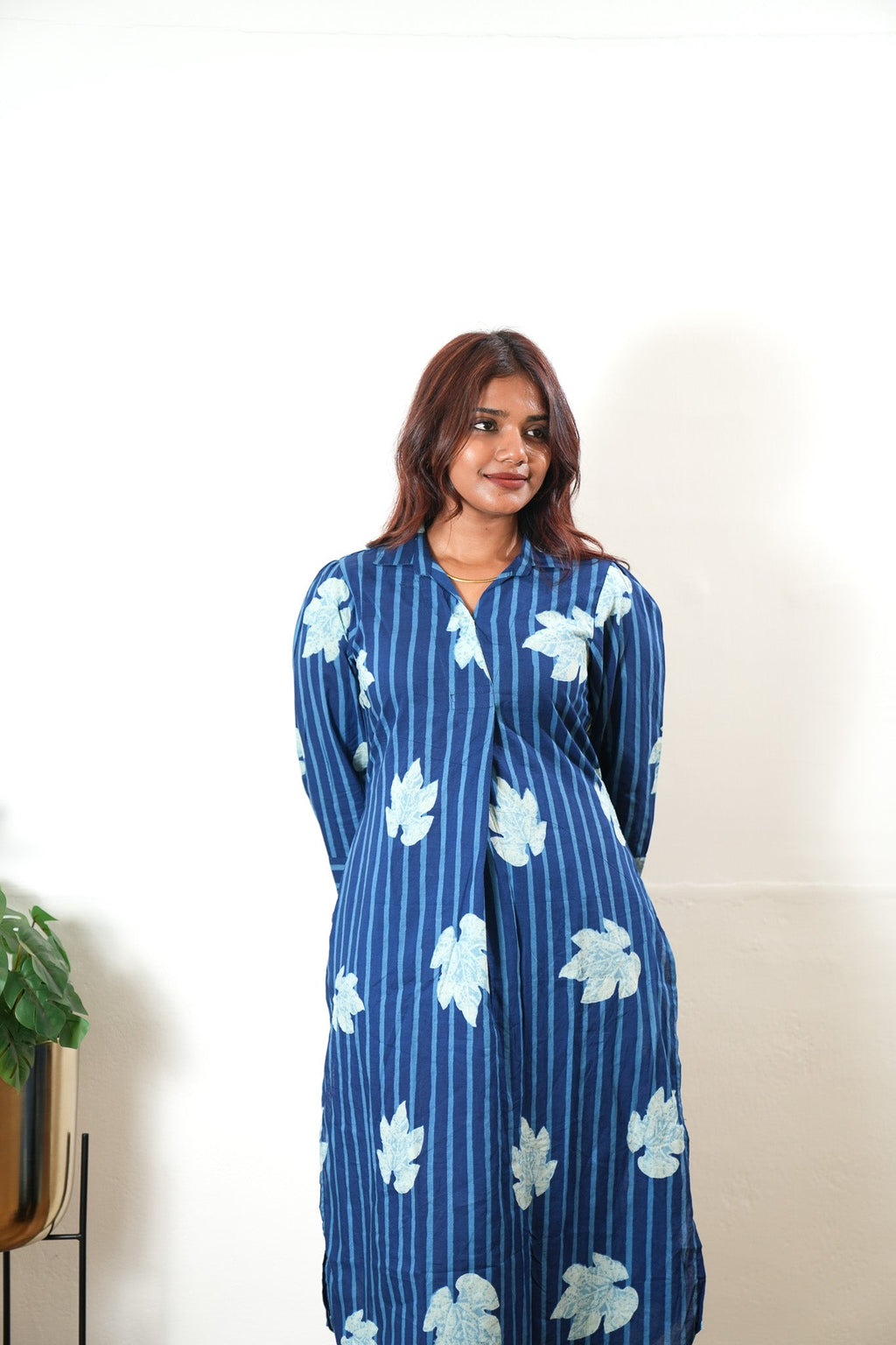 Indigo maple cotton kurta