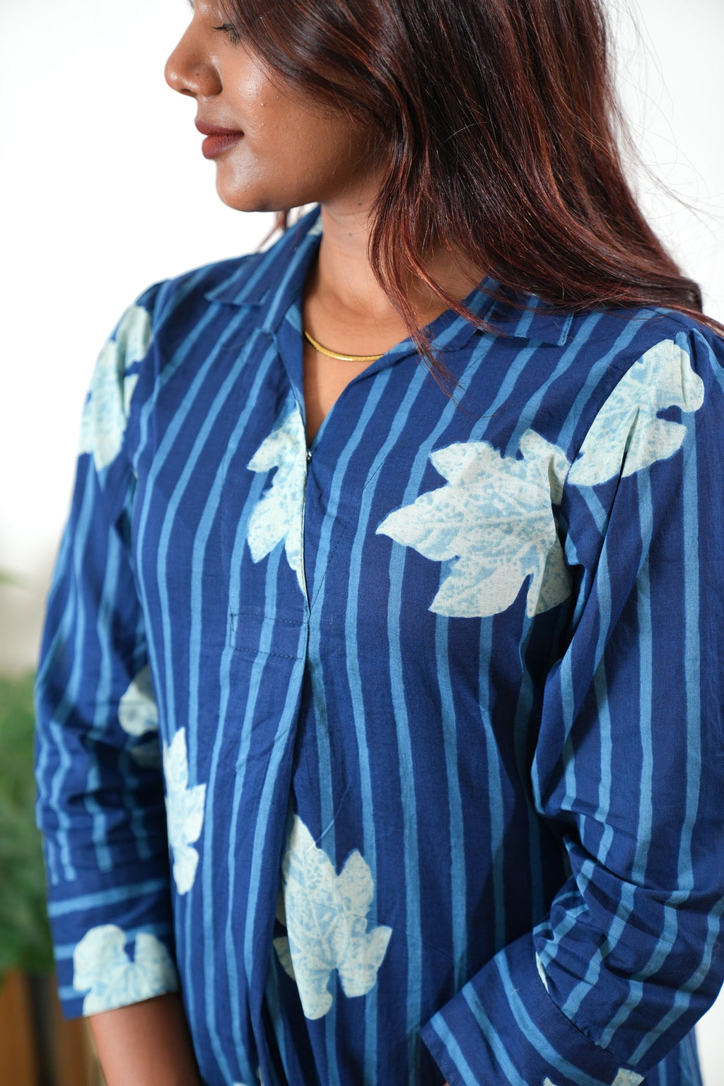 Indigo maple cotton kurta