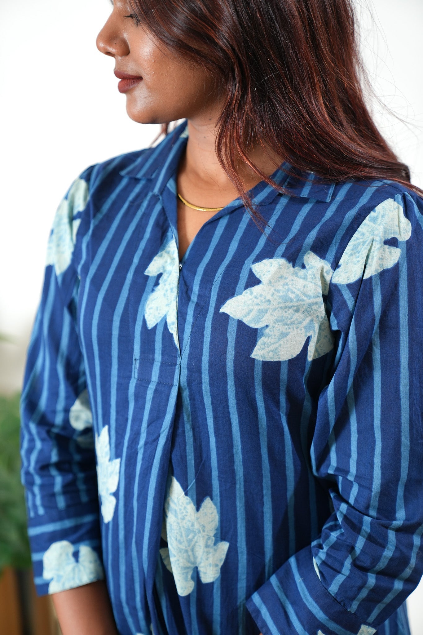 Indigo maple cotton kurta