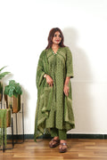 Olive green cotton suit set