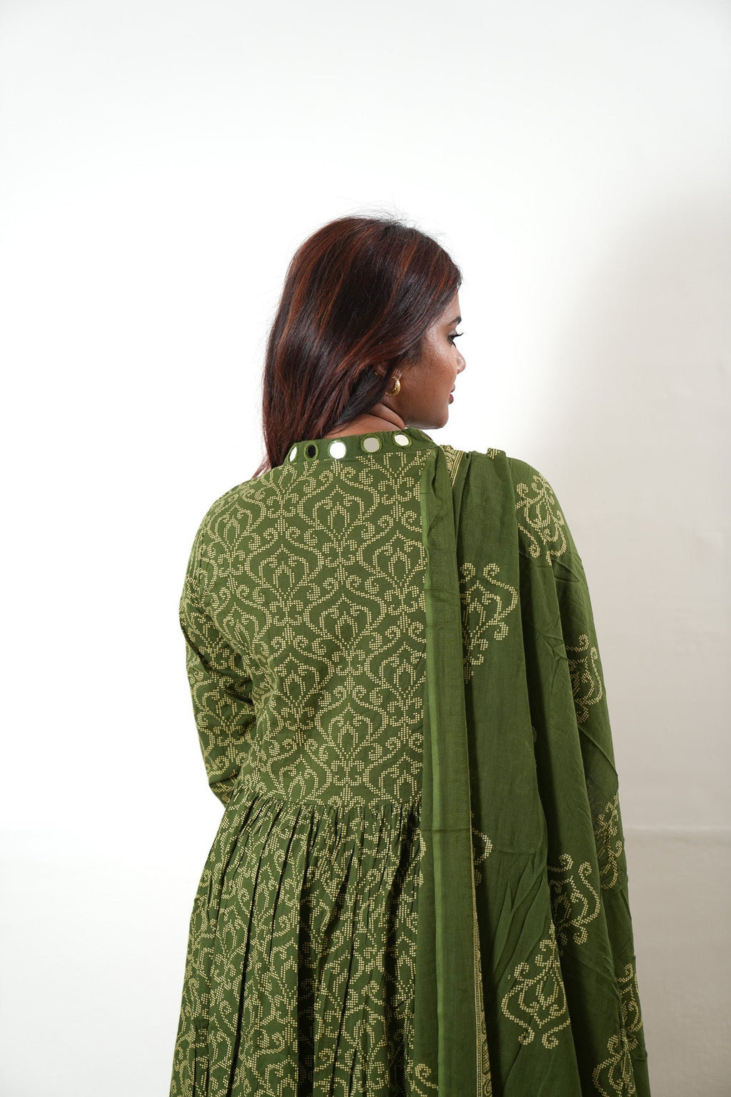 Olive green cotton suit set
