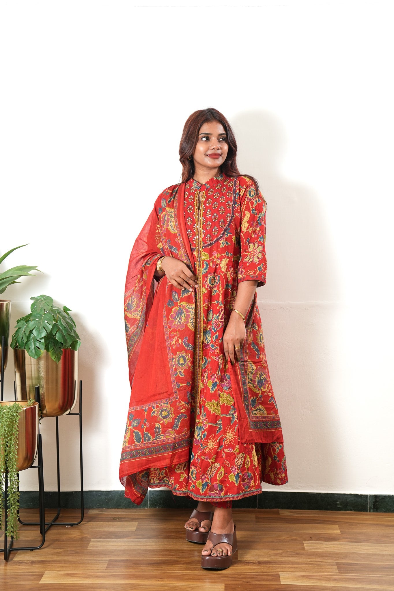 Sindoor cotton suit set