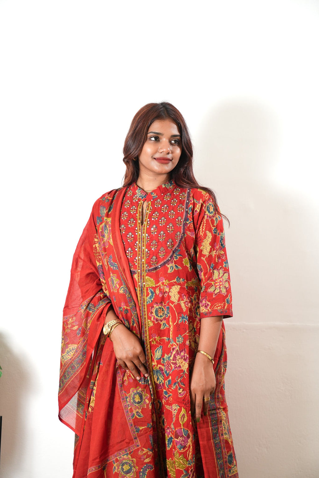 Sindoor cotton suit set