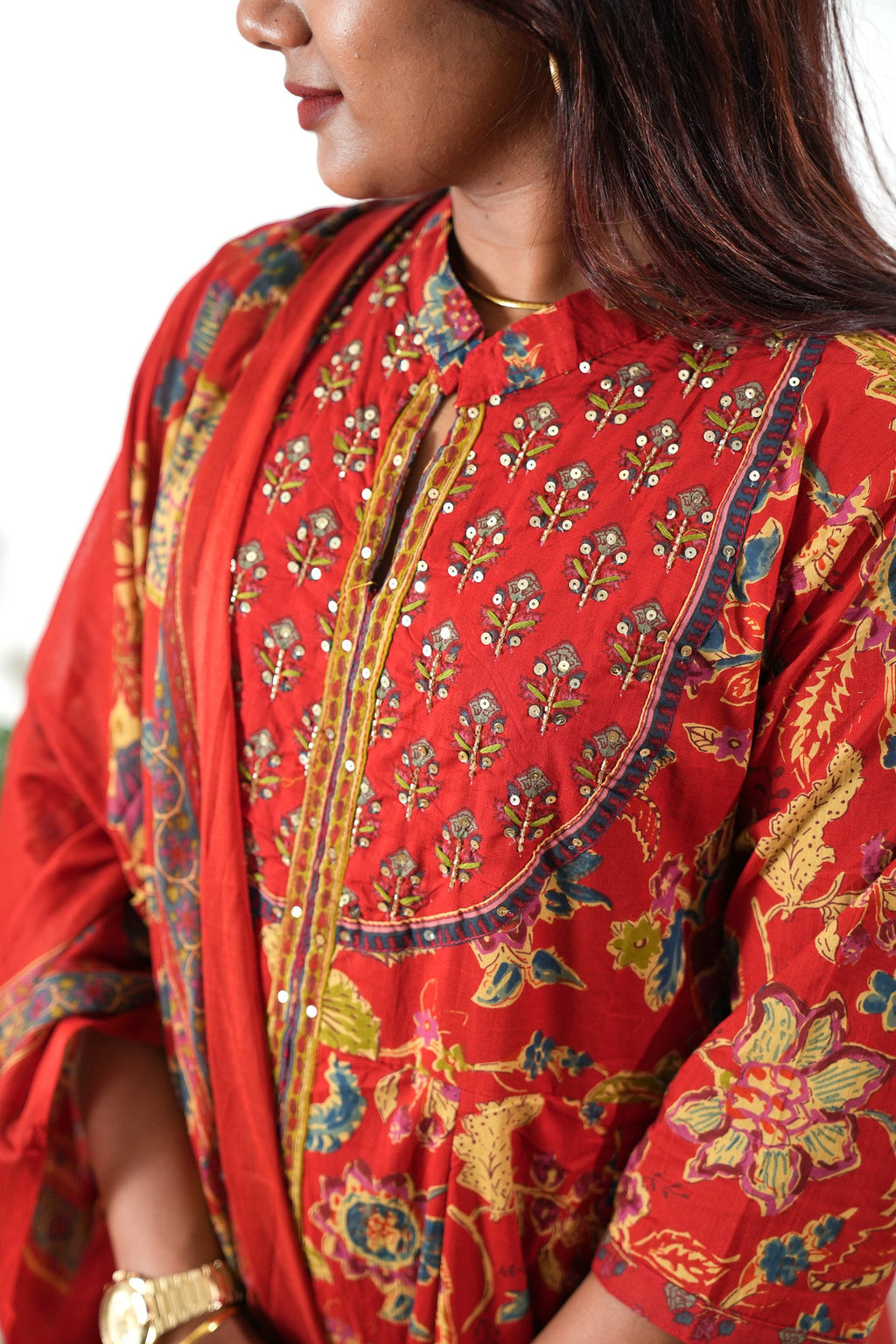 Sindoor cotton suit set