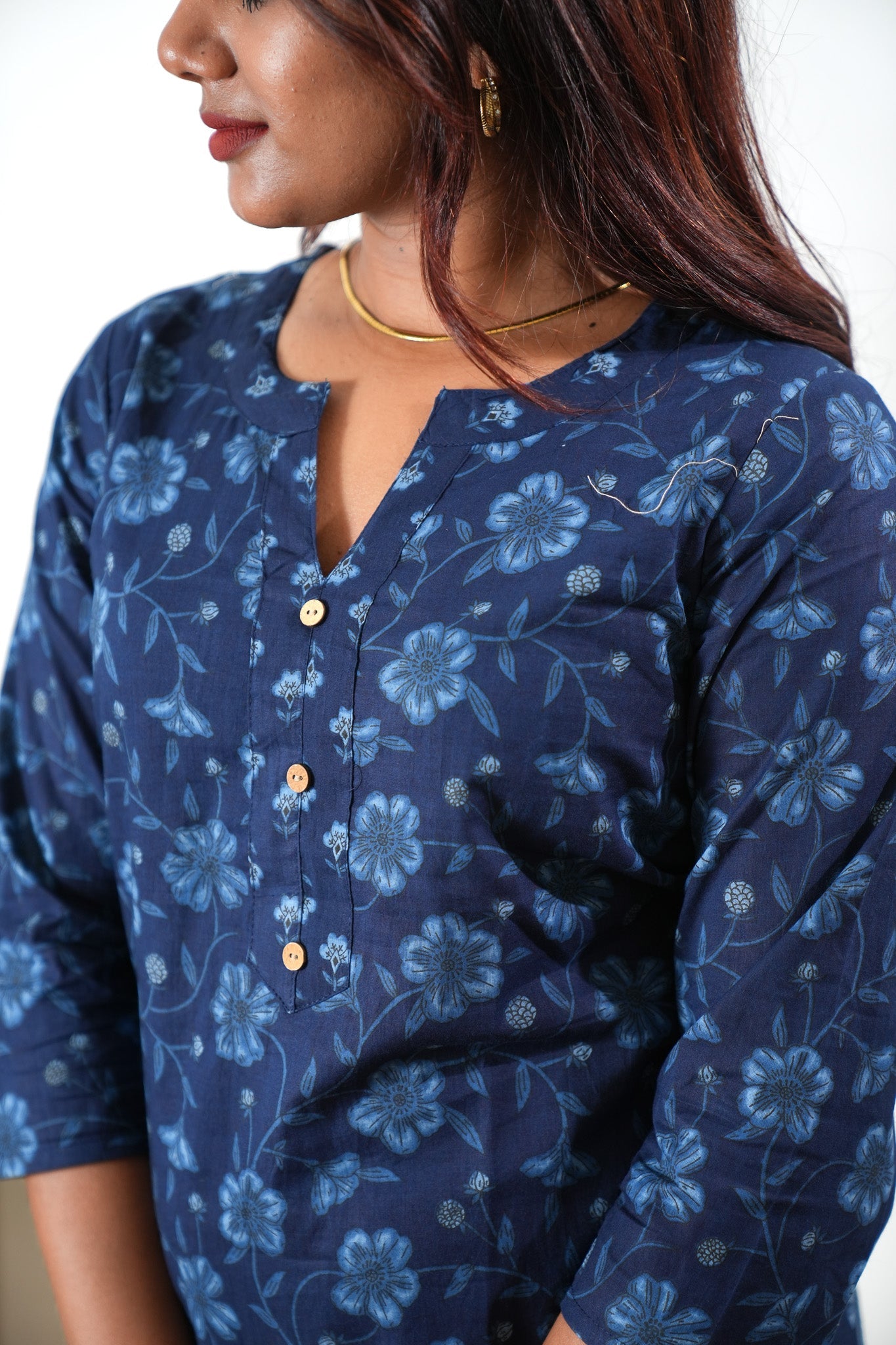 Blue flora cotton co-ords set