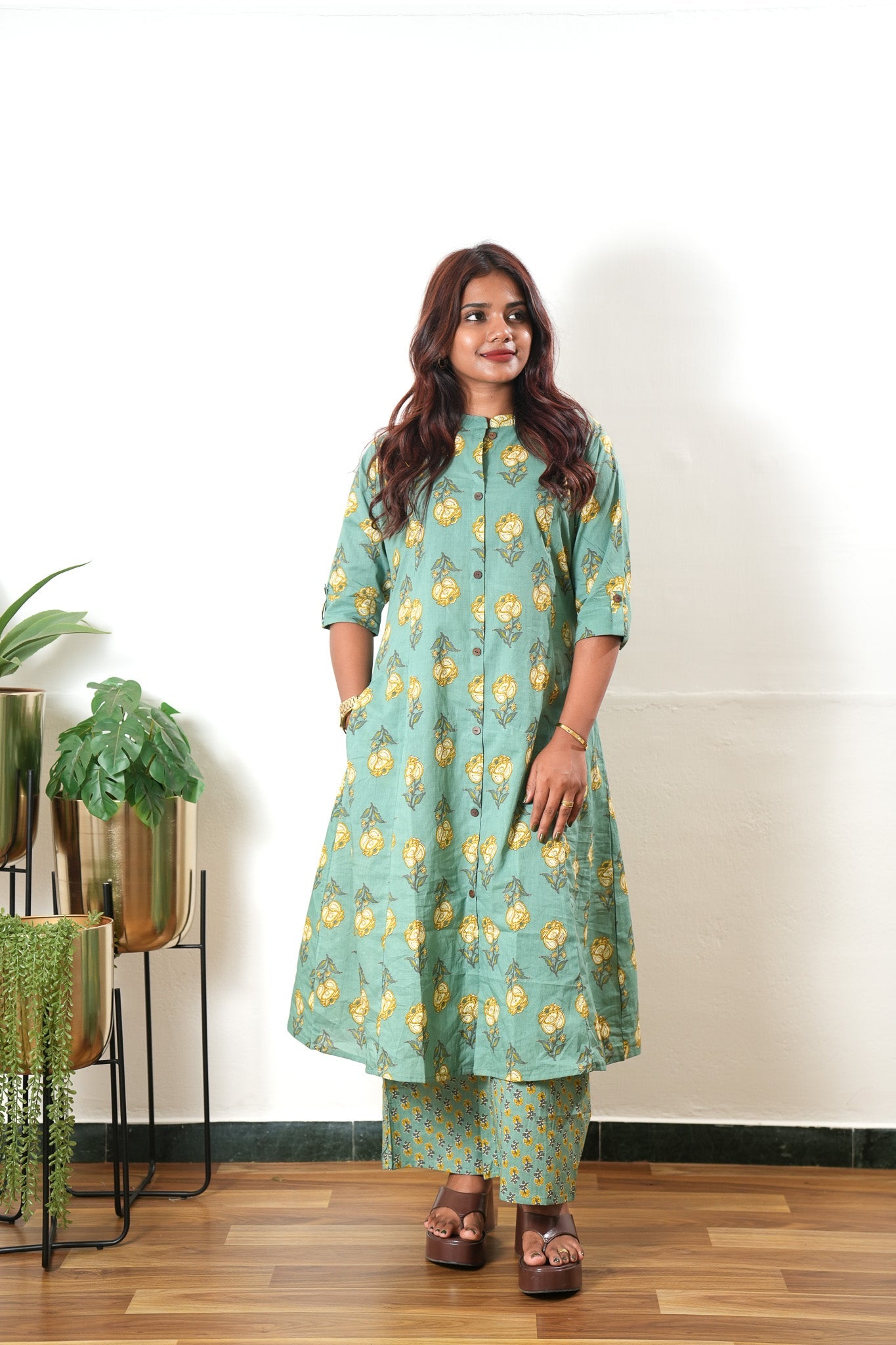 Mint butta cotton co-ords set
