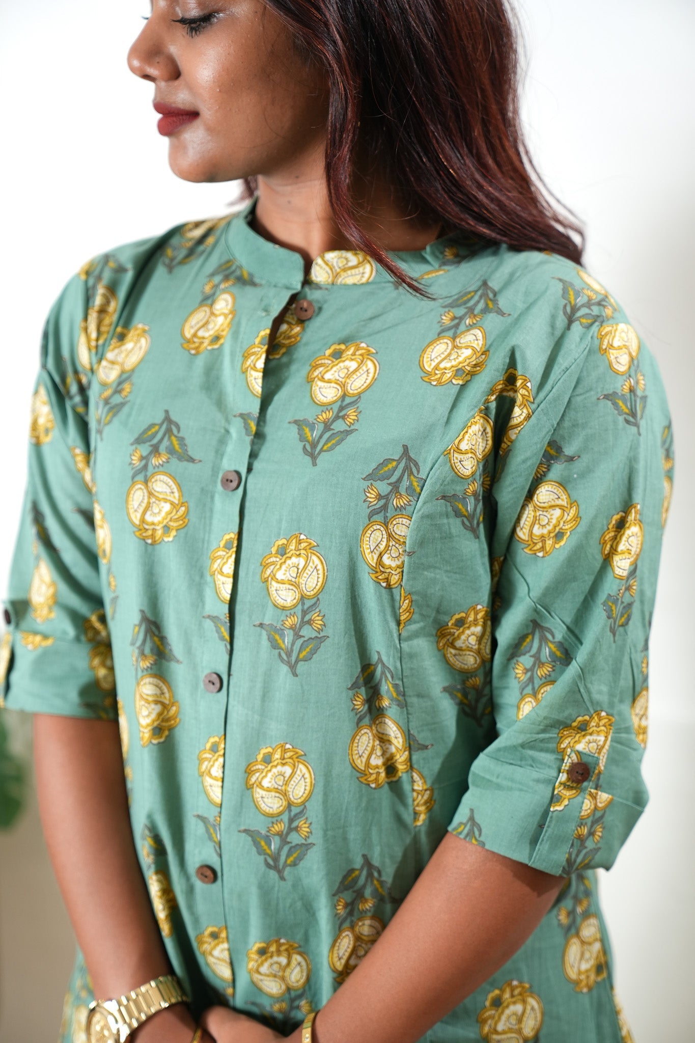 Mint butta cotton co-ords set