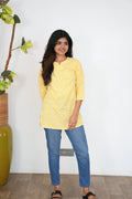 Sunshine stripes cotton short kurti