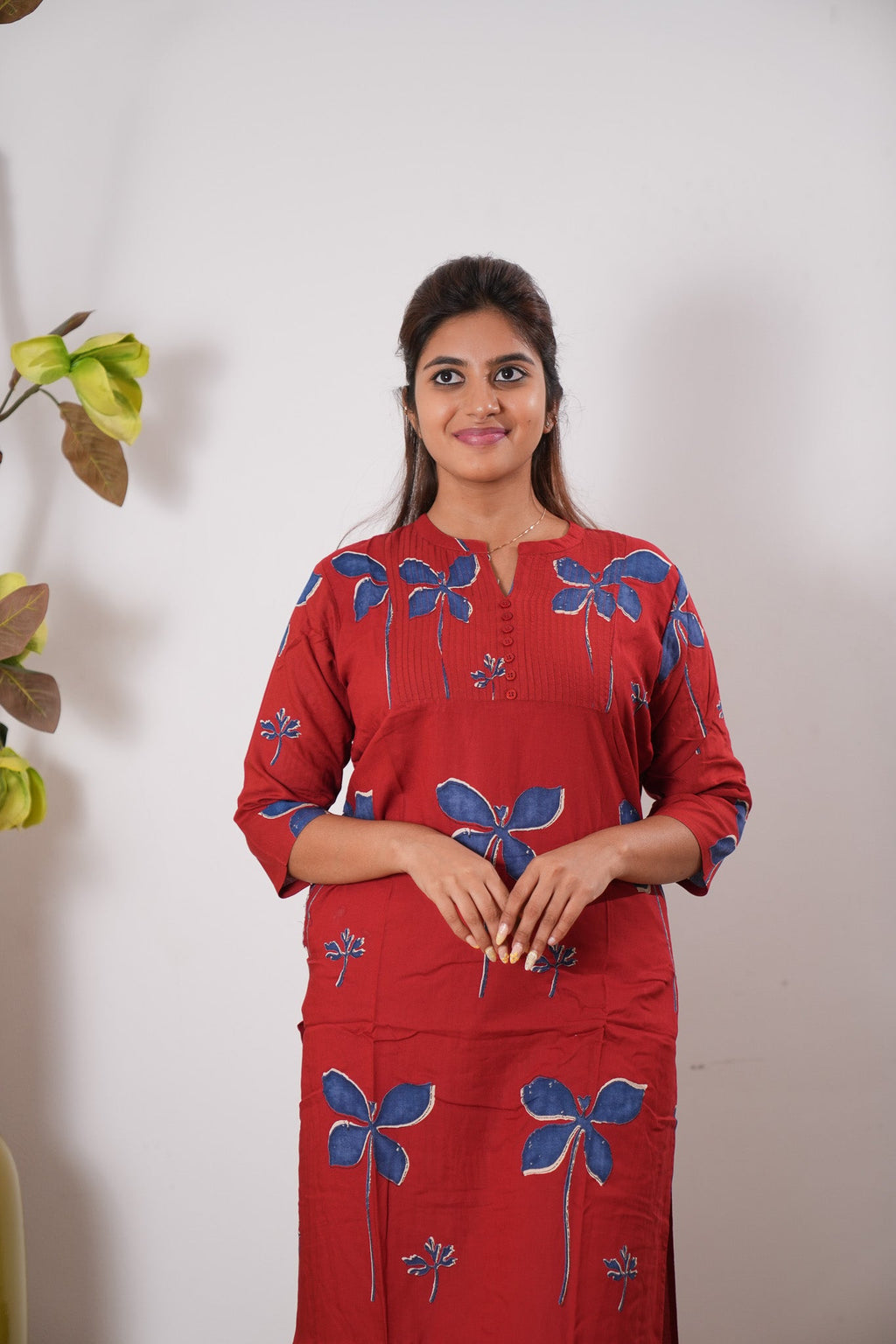 Orange cotton kurti