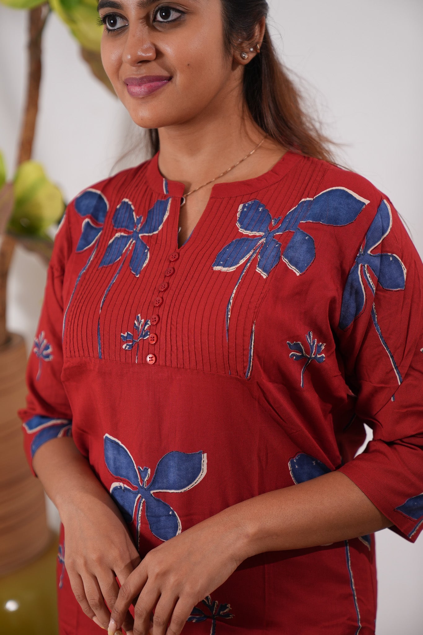 Orange cotton kurti