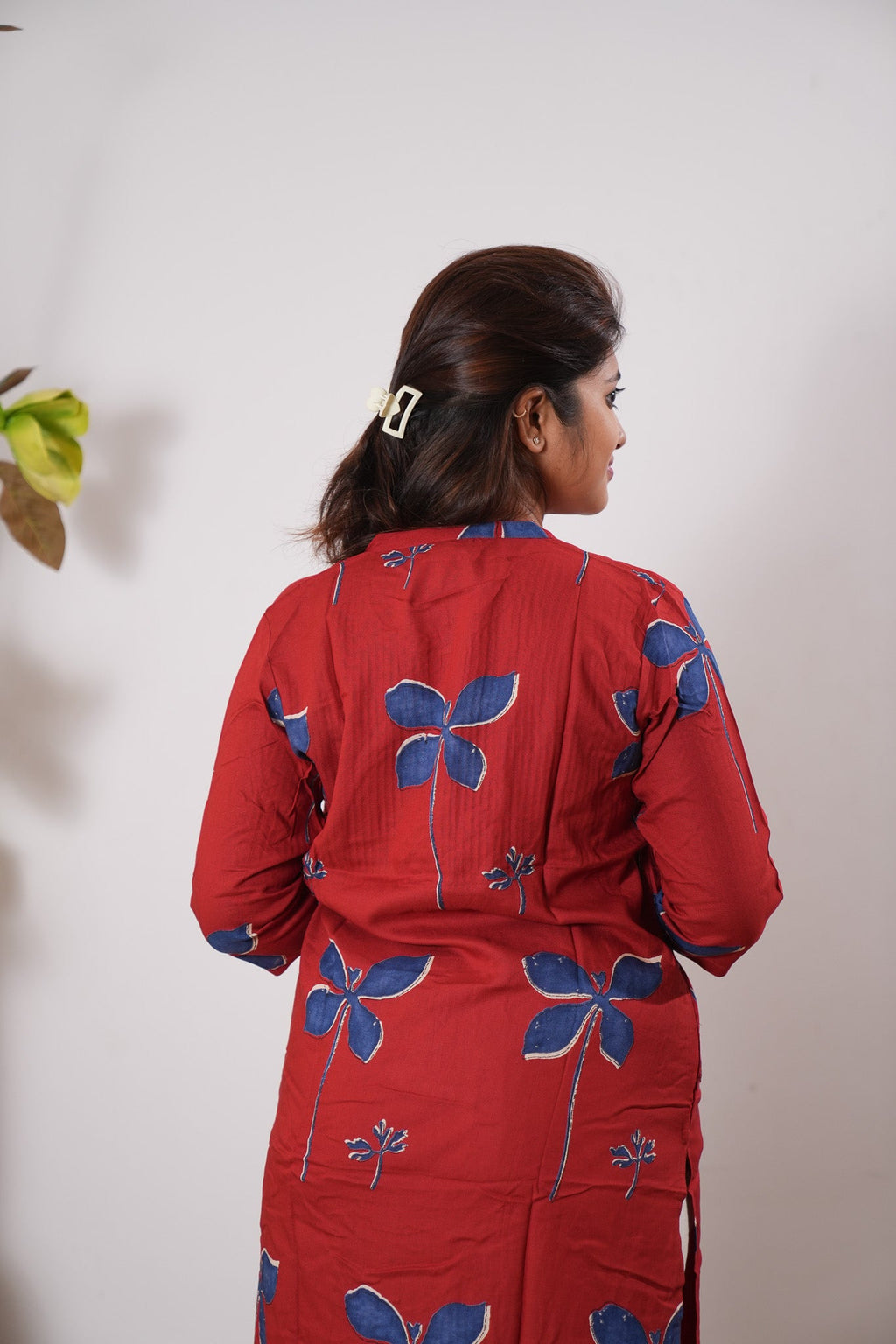 Orange cotton kurti