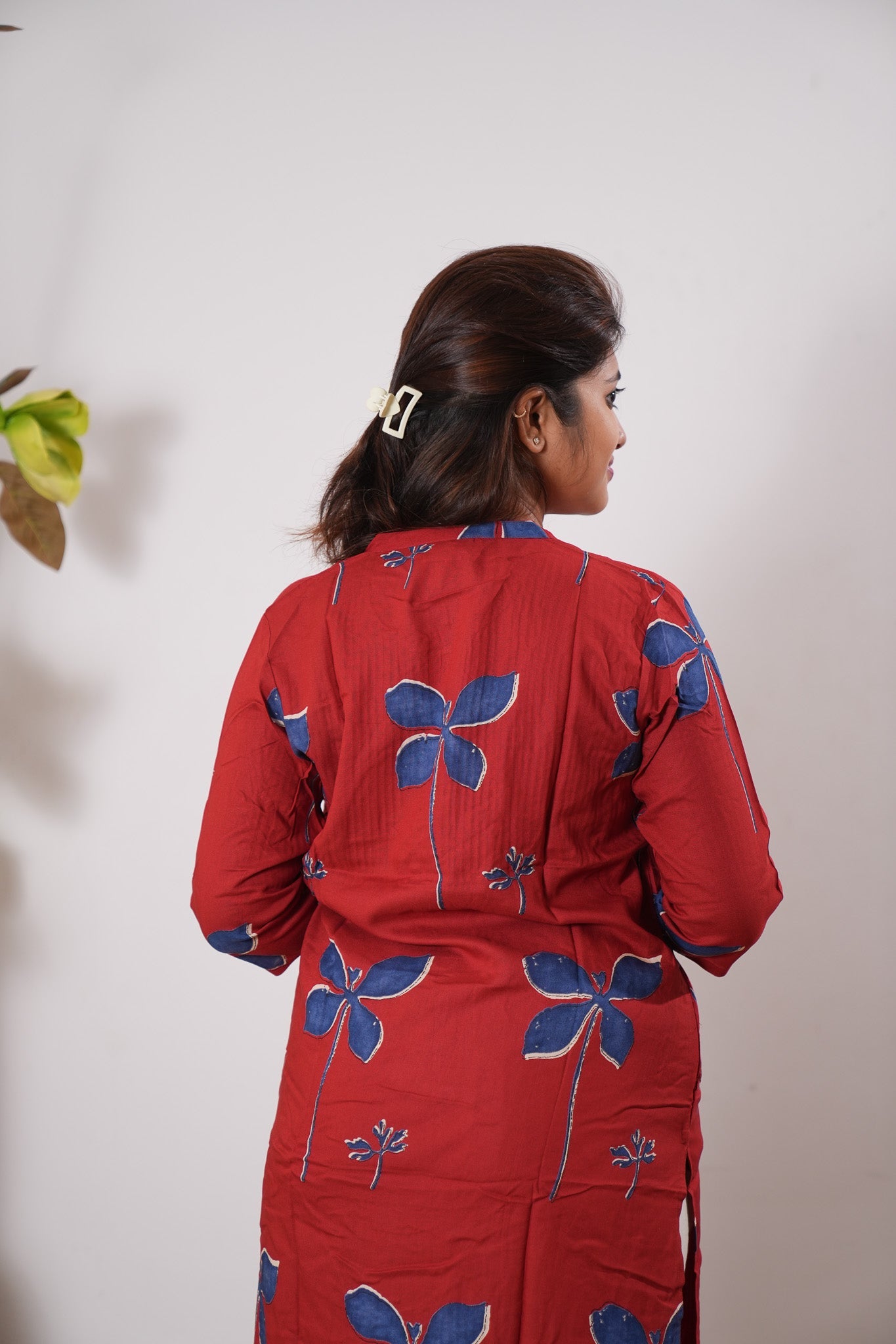 Orange cotton kurti