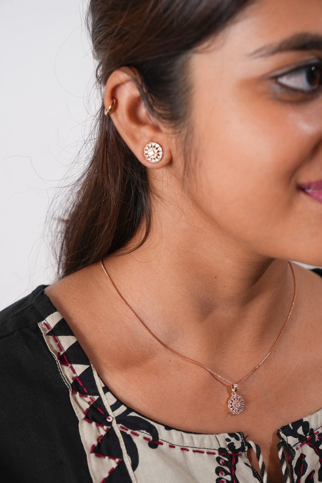 Chain with earring set-5