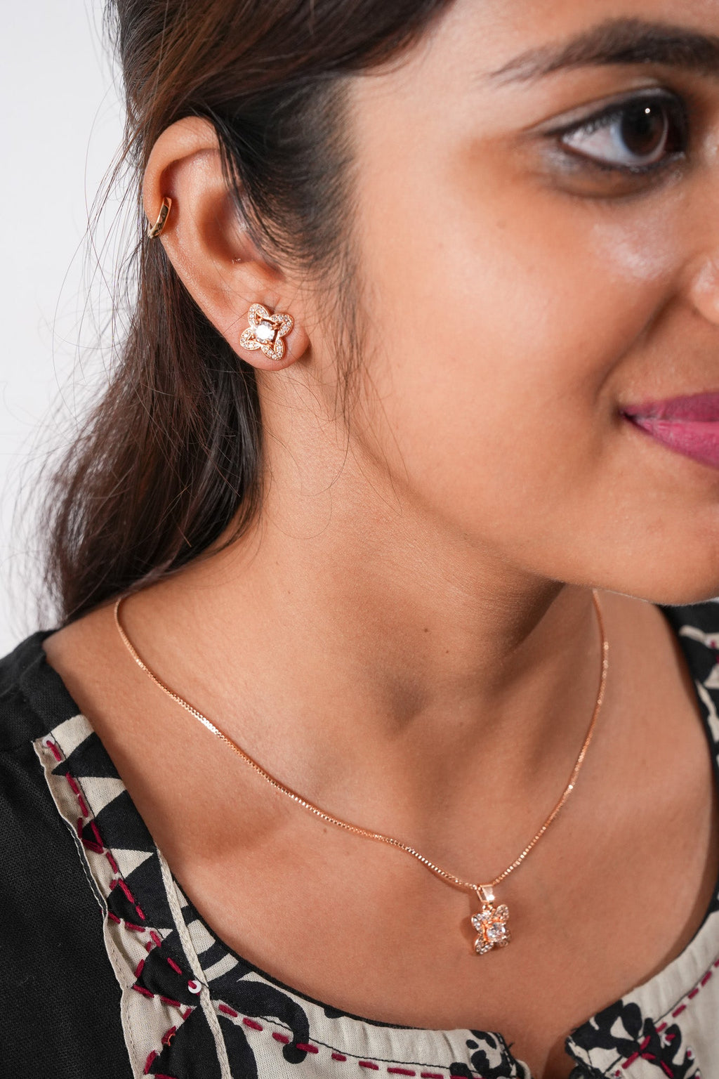 Chain with earring set-4