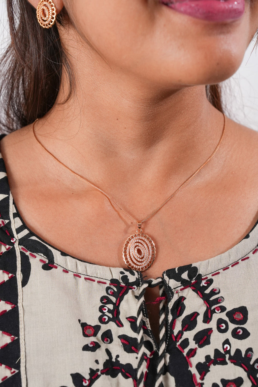 Chain with earring set-1