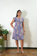 Lavender knitted cotton nighty