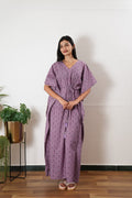 Lavender butta cotton kaftan
